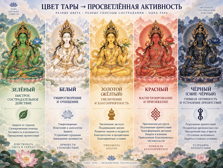 Цвет → просветлённая активность