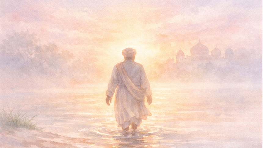 человек стоит в воде
